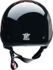 Z1R CC Beanie Hellfire Helmet - Medium, Red/Gloss/Black - Half face helmet with Hellfire graphic