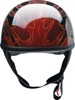 Z1R CC Beanie Hellfire Helmet - Medium, Red/Gloss/Black - Half face helmet with Hellfire graphic