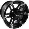 AMS Roll'n 104 Wheel 12x7 Gloss Black Machined 4/110 - 12x7 cast aluminum wheel For ATV/UTV 4/110 bolt pattern