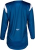 Fly Racing Youth Kinetic Stoke Jersey Navy/White Medium - Youth Offroad Jersey Navy/White Size Medium