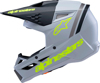 Alpinestars SM3 Youth Radium Helmet Gray/Blk/Ylw Fluo YL - Youth MX helmet in Gray/Black/Yellow Fluo, size YL