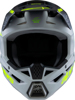 Alpinestars SM3 Youth Radium Helmet Gray/Blk/Ylw Fluo YL - Youth MX helmet in Gray/Black/Yellow Fluo, size YL