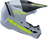 Alpinestars SM3 Youth Radium Helmet Gray/Blk/Ylw Fluo YL - Youth MX helmet in Gray/Black/Yellow Fluo, size YL