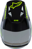 Alpinestars SM3 Youth Radium Helmet Gray/Blk/Ylw Fluo YL - Youth MX helmet in Gray/Black/Yellow Fluo, size YL