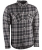 Highway 21 Marksman Flannel Black/Grey 4X-Large Men's Jacket - Protective riding flannel for men, size 4X-Large