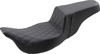 Step-Up Lattice Stitched 2-Up Seat - Black - For Harley Touring Step-Up Lattice Stitched 2-Up Seat - Black - For Harley Touring
