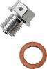Moose Magnetic Drain Plug w/ Washer Anodized Silver M12x1.5x12mm