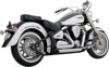 ShortShots Staggered Chrome Full Exhaust - 99-07 Yamaha RoadStar