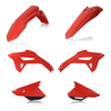 Acerbis Plastic Kit Black Red For Honda CRF250R 22-24 CRF450R 21-24 - Plastic kit for Honda CRF250R 22-24, CRF450R 21-24