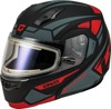 GMAX MD-04S Sector Snow Helmet Matte Black/Red Large Electric Shield