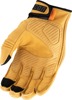 ICON Long Track CX Gloves Men's S Brown/Black - Synthetic suede gloves with D3O knuckle armor
