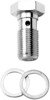 Chrome Brake Line Banjo Bolt - 3/8"-24 - Single Chrome Brake Line Banjo Bolt - 3/8"-24 - Single