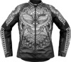 ICON Women's Overlord3 Noble Jacket XL Gray/Black/White - Women's sport fit riding jacket