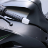 Bar End Sliders White - For 16-19 Kawasaki ZX10R/R Bar End Sliders White - For 16-19 Kawasaki ZX10R/R