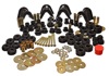 Black Hyper-Flex Master Bushing Set Fits 66-77 Bronco 4WD w/ 4Deg. C-Bushings