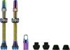 Iridescent 44mm Tubeless V2 Presta Valve Stems (Pair) Iridescent 44mm Tubeless V2 Presta Valve Stems (Pair)