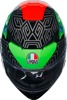 AGV K3 Kamaleon Helmet XL Green Red Gloss Unisex - Full face helmet with Pinlock lens, XL, Green/Red