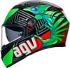 AGV K3 Kamaleon Helmet XL Green Red Gloss Unisex - Full face helmet with Pinlock lens, XL, Green/Red