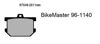 BikeMaster Organic Brake Pads - Fits Yamaha (Front/Rear)