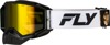 FLY Racing Zone Elite Snow Goggle White/Black Gold Mirror - Premium snow goggle with polarized lens