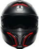 AGV Tourmodular Frequency Modular Helmet Matte Black Red M - Modular helmet, matte black/red, size M
