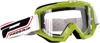 3201 Green / Black / White Raceline Goggles - Clear Lens