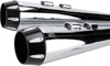 4" Chrome Megaphone Slip On Exhaust w/ Black End Cap & 2.5" Baffle 4" Chrome Megaphone Slip On Exhaust w/ Black End Cap & 2.5" Baffle