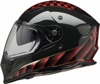 Z1R Nemesis Thunderbird Helmet - Large, Red/Black - Full face helmet with drop-down sun visor