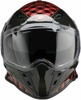 Z1R Nemesis Thunderbird Helmet - Large, Red/Black - Full face helmet with drop-down sun visor