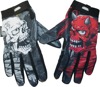 Lethal Threat Good N Evil Skulls Gloves Men's Large Black/Red - Men's breathable gloves, size large, Good N Evil Skulls