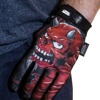 Lethal Threat Good N Evil Skulls Gloves Black/Red Men's Medium - Men's breathable stretch casual gloves, size M