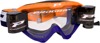 3450 Blue / Orange Riot Goggles - Clear Lens w/ Roll-Off System