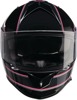 Z1R Warrant Amplify Helmet Large Pink/Black Gloss - Full face helmet with drop-down sun visor