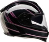Z1R Warrant Amplify Helmet Large Pink/Black Gloss - Full face helmet with drop-down sun visor