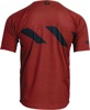 Thor Assist Hazard Short-Sleeve Jersey Men's XS Black Heather Red - Performance MTB jersey, men's XS, Black Heather Red