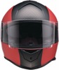 Z1R Warrant Carbon Helmet 2XL Red - Full face helmet with drop-down sun visor