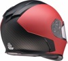 Z1R Warrant Carbon Helmet 2XL Red - Full face helmet with drop-down sun visor