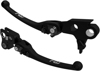 FLO Motorsports MX Style Adjustable Lever Set Black For 17-20 Harley FLH/FLT
