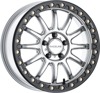 Raceline Alpha Beadlock Wheel Hyper Silver/Black 17x7 5x114.3 +40 - 17x7 beadlock wheel Hyper Silver/Black For Polaris RZR R