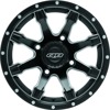 QuadBoss Grinder Wheel 14x7 4/137 5+3 with Center Cap Black