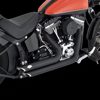 Vance & Hines Shortshots Staggered PCX Exhaust Black Fits HD Softail 12-17