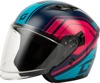 GMAX OF-87 Duke Helmet w/LED Light Blue/Red Large