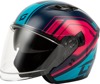 GMAX OF-87 Duke Helmet w/LED Light Blue/Red Large