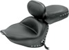 Mustang Studded 2Pc Seat with Driver Backrest Black Fits V-Star 1300 07-14