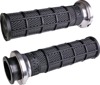 ODI Hart-Luck Lock-On Grips Black Silver For Indian Touring - Lock-On grips in black/silver for Indian Touring models ODI Hart-Luck Lock-On Grips Black Silver For Indian Touring - Lock-On grips in black/silver for Indian Touring models