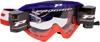 3450 Red / Blue Riot Goggles - Clear Lens w/ Roll-Off System