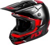 Fly Racing Kinetic Verdict Helmet Black/Red/White LG - DOT/ECE helmet with vented shell in size Large