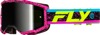 Fly Racing Youth Zone Goggle Pink/Black/Hi-Vis - Youth goggles with black mirror/smoke lens