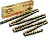 DID 428NZ Gold and Black Non O-Ring Chain 118 Links - 118 link gold/black non-sealed chain, fits up to 100cc