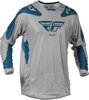 Fly Racing Kinetic Mesh Jersey Grey/Blue Large - Lightweight mesh jersey in Grey/Blue, Large